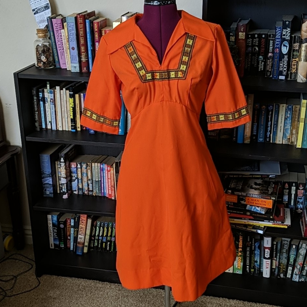 Custom Vintage Orange Dress
